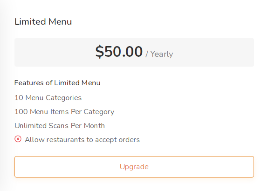 Limited Menu / with special discount 20%